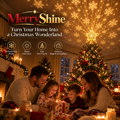 MerryShine – Star Projector Tree Topper