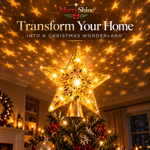 MerryShine – Star Projector Tree Topper